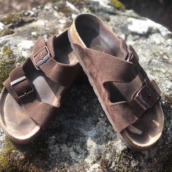 Birkenstock Shoes - Birkenstock Arizona suede leather brown sandal 36